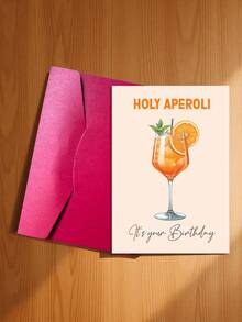 2 tấm thiệp chúc mừng sinh nhật hình ly cocktail Aperol Spritz ngộ nghĩnh (kèm phong bì) - Món quà sinh nhật hoàn hảo dành cho bạn bè, gia đình và người thân yêu. - Kiểu A - Xem 6