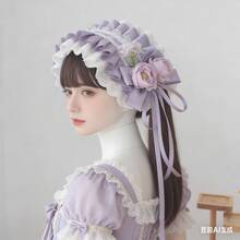 Original Handmade Hairband Detachable Rabbit Sheep Ears Lolita Flower Fairy Small Items Cosplay Costume Women Hair Accessories - Multicolor - View 5