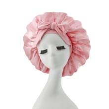 1pc Luxury Satin Silk Sleep Cap With Adjustable Strap, Comfortable For Relaxation, Daily Wear And Sleeping. All-Night Comfort, Suitable For Long Curly Hair Or Braids, High-Quality Bathroom Accessory, Silky Smooth, Unisex Overnight Hair Care, Ideal Gift For Valentine's Day. - Basic Model - View 16