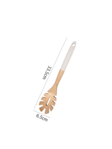 1/5pcs High-End Quality Wooden Cooking Tools, Non-Stick Wooden Spoons And Spatulas, Wooden Ladles, Strainers And Cooking Spoons, Spatulas, Suitable For Serving Soup, Steak, Honey, Tea, Milk, Desserts, Cereal, Kitchen, Restaurant And Other High-Temperature Cooking, Non-Stick Pans, Heat-Resistant, Easy To Clean, Durable, Essential Kitchen Items. - Multicolor - View 16