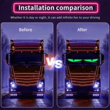 LED Devil's Eye Car Display Screen, Flexible Full-Color Bluetooth Smart Car Display Screen - A - View 7