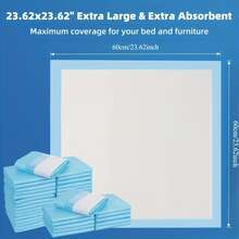 XL Thickened Disposable Incontinence Bed Pads For Adults, Ultra Absorbent Leak-Proof Waterproof Mattress Protector, Available In 24x24 Inch Sizes, Heavy Duty Anti-Fouling Sheets For Elderly Care, Postpartum Use & Pet Potty Training, 50-200 Count Value Pack - 100個裝禮盒 - 查看 4