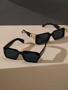 2 pares de gafas de mujer con montura cuadrada, accesorios de playa, adecuados para vacaciones de verano en la playa, viajes al aire libre - Gris - Ver 7
