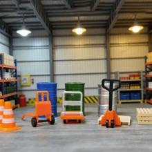 12pcs 1:24 Scale Miniature Forklift Truck Set, Suitable For Decorating Dollhouse Warehouse, Construction, Farm Scenes, Collectible For Miniature Enthusiasts, DIY Prop For Photography, Creative Easter Gift For Friends - Multicolor - View 6