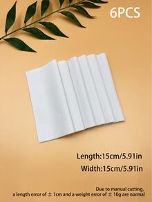 6pcs White Pre-Cut Fabric, Pre-Cut Blank Handmade Cloth, 15*15cm/20*20cm/25*25cm/30*30cm/30*45cm Optional, Suitable For Cross Stitch, Embroidery, DIY Sewing Projects, Perfect For Beginners And Craft Workshop Activities - Embroidery Fabric - View 12