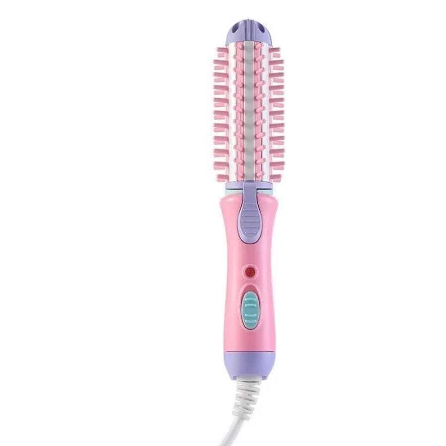 Mini Portable Hair Curling Brush, Straightener, Dual Voltage - 粉紅色(迷你) - 查看 1