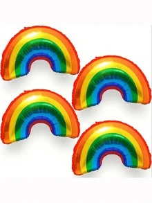 4/6pcs Rainbow Arch Aluminum Foil Balloons, Colorful Gradient Aluminum Foil Balloons For Birthday Party Decorations, Suitable For Birthday, Graduation, Wedding Celebrations, Outdoor Picnics, Family Gatherings, Self-Sealing And Easy To Inflate, Durable And Leak-Proof, Adding Vibrant Colors And Ceremonial Atmosphere To Various Joyful Occasions. - A - View 6