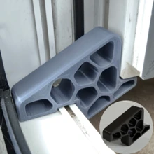 OBOVAY 2pcs/Set Window And Balcony Door Stoppers, Unique Geometric Design, Lightweight, Sturdy Structure, Effectively Prevent Accidental Sliding, Easy Installation And Removal. Suitable For Sliding Doors, Balcony, Bathroom, Office, Apartment, Patio. - D - View 3