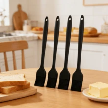 Cọ phết dầu mỡ bằng silicon chịu nhiệt dùng cho nướng BBQ và bánh, cọ phết dầu, nước sốt - Dụng cụ nhà bếp dùng được trong máy rửa chén - Màu đen (Bộ 2/4/6 chiếc) - màu đen - Xem 5