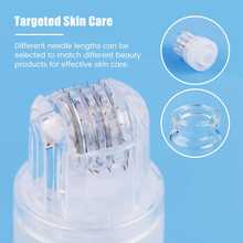 64-Needle Microneedle Beauty Roller, Microneedle Skin Care Anti-Aging Whitening Essence Roller, Reusable Titanium Alloy Microneedle Roller For Microneedling Treatment, Home Facial And Scalp, 2-In-1 Beauty Tool 0.25mm/0.5mm/0.75mm, Professional Quality Suitable For Men And Women - Clear - View 7