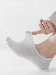 5/10 Pairs Men's Invisible Socks, Summer Seamless Short Casual Thin Boat Socks - Multicolor - View 3