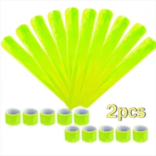 2pcs/5pcs/10pcs Colorful Bicycle Ankle Straps - Mountain Bike Reflective Bands, Snap Bands, Fluorescent Green, PVC Material, Suitable For Bicycle Handle Stickers, Bicycle Accessories | Vibrant Design | Durable Strap Material, Bicycle Parts - Multicolor - View 8