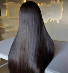 40 Inch 13x6 Lace Front Wigs Human Hair Pre Plucked With Baby Hair 13x4 Straight HD Transparent Lace Front Human Hair Wigs For Women Ear To Ear Long Hairline - Natural Black - 查看 2