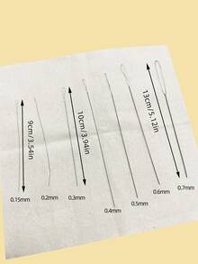5pcs Ultra-Fine Twisted Thread Beading Needles, Threaded Structure For Easy Beading, Slender Needle Body Smoothly Passes Through Small Holes, Suitable For Bead Embroidery, Seed Bead Bracelets, Necklaces, Earrings, Beaded Pendants And Other Delicate DIY Jewelry - Beaded Needles - View 9