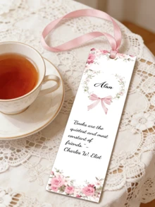 Customized Personalized Paper Bookmarks, Can Customize Name Text Bookmarks, Ideal Gift For Book Lovers, Wedding, Birthday, Anniversary - Multicolor - View 4