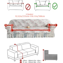 1件装牛奶丝面料防滑弹力装饰沙发裙，适合母亲节、婚礼季等场合，柔和清新的粉彩花卉复古乡村风格，优雅印花图案，宠物友好防尘沙发套，可选1/2/3/4座尺寸，四季皆宜。 - 彩色 - 查看 16
