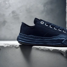 Giày thể thao nam cổ thấp bằng vải canvas, kiểu dáng retro, thời trang, sản xuất năm 2026. - màu đen - Xem 3