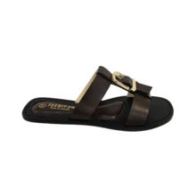 Sandales plates pour femmes - Tabac - Voir 1