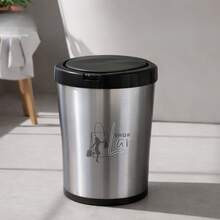 Wastebasket/Trash Can, 10 Or 9 Liters, Click Lid, For Bathroom, Kitchen, Office, Bedroom - 圓形不鏽鋼垃圾桶 10 公升 REF:25670 - 查看 9