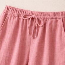 Women Pants - 粉色 - 查看 4