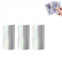 3-6 Roll Holographic Silvery Thermal Label Paper, Self-Adhesive Mini Laser Stickers For Glitter Labels/Thank You Cards, Compatible With Mini Pocket Printers - View 8