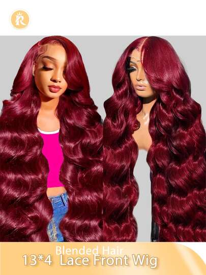 （8-16英寸波波头假发，18-36英寸长假发）混纺发【自然卷发假发】混纺发由真人发与合成纤维和蛋白质丝混合制成，密度180%，自然色/棕色/酒红色/橙色可选。蓬松卷曲波浪前蕾丝假发，真人混纺发，13*4透明蕾丝封顶，预先拔毛并带有婴儿发。