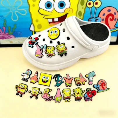 SpongeBob SquarePants 10pcs Fun Themed Birthday Party Decorations, Hollow Clown Spells, Hollow Clowns, Hollow Clown Accessories, Soft Rubber Shoe Decorations, Including ,Squidward Tentacles,Sandy Cheeks,Mr. Krabs,Plankton,Gary Waiting For Characters, Suitable For Birthday, Holiday Gifts, Gift Bag Fillers, Party Gift Bag Fillers, Eid Al Fitr Gifts, Mother's Day Gifts, Wedding Season, Christmas Stocking Fillers (Random Styles)