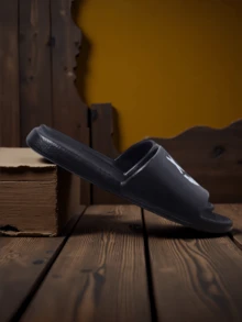 Leichte EVA Slip-On Herren-Pantoffeln, Cartoon bedruckte weiche & bequeme unisex Lässig Sandalen, geeignet für Zuhause, Outdoor, Strand und Dusche - Schwarz-Weiß-Bär - Übersicht 3