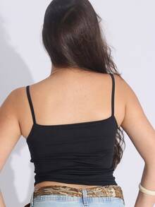 Kit Of 2 Women's Cropped Tank Tops, Basic Summer Style, Spandex - Black/White - View 4