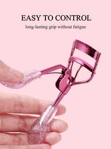 Eyelash Curler With Replacement Pads Set, Manual Eyelash Curler, Stainless Steel Material, Professional Makeup Tool, Portable Eyelash Curler, Travel, Vanity, Eyelash Tool, Affordable, Gift For Women, Mother's Day Gift - Hot Pink - View 4