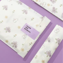 100个/包 节日派对礼品包装袋，服装装饰包装袋，高端自封平口袋，兔子和花朵图案包装袋，适用于节日、婚礼、派对礼品包装 - 包裝袋 - 查看 5