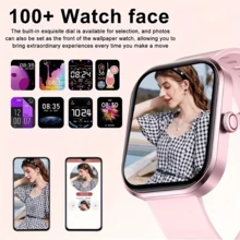 SIDAKEYE 2026 New High-Definition Full Touch Screen Smart Watch (Unisex) - Supports Wireless Calling/Messaging, Multiple Sports Modes, Remote Camera Control, Health Tracking, Outdoor LED Lighting, Compatible With Android And IOS, USB Charging, Zinc Alloy Case/Silicone Strap - View 6