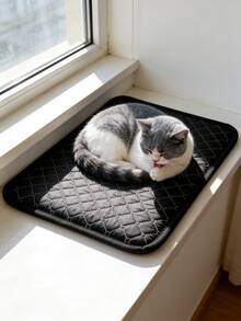 1pc/2pcs Washable Anti-Slip Absorbent & Quick Dry Hamster/Rabbit Urine Pad, Reusable Pet Pee Mat Pad, Suitable For Small Pets All Seasons - Black - View 7
