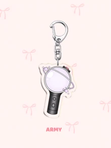 1个亚克力K-Pop应援棒钥匙扣 | 迷你粉丝应援棒钥匙扣 | B/T/S SEVEN-TEEN/StrayK-Ids/TWICE/A-TEEZ/TXT/ 收藏礼物 | 送给K-Pop粉丝的完美礼物，方便携带的收藏品，K-Pop应援棒钥匙扣，礼物，MOA钥匙扣，Carat周边，Stay饰品，TWICE ONCE礼物，应援棒，K-Pop钥匙扣，ARMY收藏品，K-Pop迷你应援棒。 - 彩色 - 查看 6