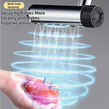 6 模式 720° 旋转厨房水龙头延长器，金属和塑料材质，可调节喷头，适用于现代水槽，提供多种水流模式 - A - 查看 5