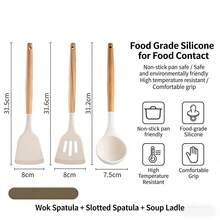Muỗng xới silicon, bộ muỗng xới silicon chống dính chuyên dụng, muỗng xới silicon chịu nhiệt dùng trong nấu ăn tại nhà. - Nhiều màu - Xem 10