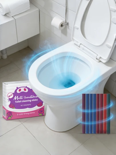 Multi-Purpose Toilet Cleaning Stick, Removes Odor, Stains And Limescale, Freshens Toilet, Household Toilet Cleaner