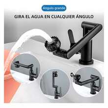 Stainless Steel Kitchen Faucet, Sink Mixer 1080° - Black - View 5