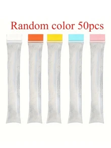 50/100个装密封冰棒袋 - 230毫升酸奶冰棒模具袋，一次性塑料冰棒模具袋，适用于自制冰棒、饮料、鸡尾酒、派对用品 - 彩色 - 查看 9