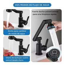 Stainless Steel Kitchen Faucet, Sink Mixer 1080° - Black - View 7