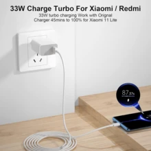 Xiaomi Fast Charging EU Type C E F Plug 220-240V Desktop Charging Station 33W Fast Charging Set USB-A To USB-C Interface Adopts PD Fast Charging Technology Designed For Redmi Phones And Compatible With Other Devices Includes EU Travel Adapter Easter Spring Gift - View 3