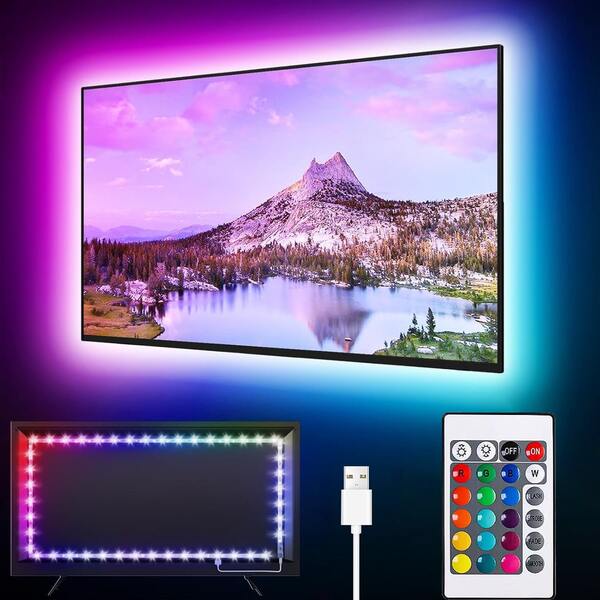 Intelligent LED Light Strip With A 24-Key Remote Control, RGB Light Bar, SMD5050 Light Beads, Adjustable Color Lighting, Flexible DIY TV And Computer Backlit Decorative Light Strip, Game Room LED Light Strip, Suitable For Bedrooms, Living Rooms And Holiday Parties.
