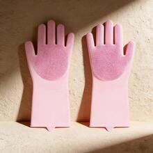 高级宠物洗澡手套、狗狗洗澡配件、刷子、塑料洗澡手套、防刮硅胶手套 - 彩色 - 查看 8