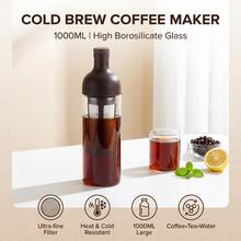 SOKANY 1000ml Large Capacity Cold Brew Coffee Pot - High Borosilicate Glass Extraction Pot Suitable For Home, Multi-Functional Cold Brew Pot Can Be Used For Coffee And Fruit Tea - 0.5L-1L - View 1