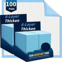 XL Thickened Disposable Incontinence Bed Pads For Adults, Ultra Absorbent Leak-Proof Waterproof Mattress Protector, Available In 24x24 Inch Sizes, Heavy Duty Anti-Fouling Sheets For Elderly Care, Postpartum Use & Pet Potty Training, 50-200 Count Value Pack - 100個裝禮盒 - 查看 9
