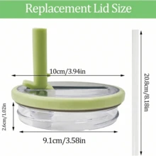 1 pieza Tapa con pajita de repuesto para vaso de 40 onzas, nueva tapa de repuesto transparente a prueba de fugas 2024, accesorio antiderrame para vaso - Multicolor - Ver 11