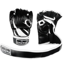 GINGPAI Half Finger Boxing Gloves, Adult Kickboxing Gloves For MMA, Muay Thai Training, Unisex - Multicolor - View 3