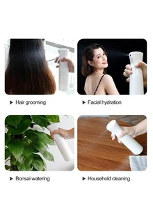 200ml/300ml Continuous Spray Bottle, Alcohol Bottle, Salon Hair Styling Tool Mist Spray Bottle - White - View 7