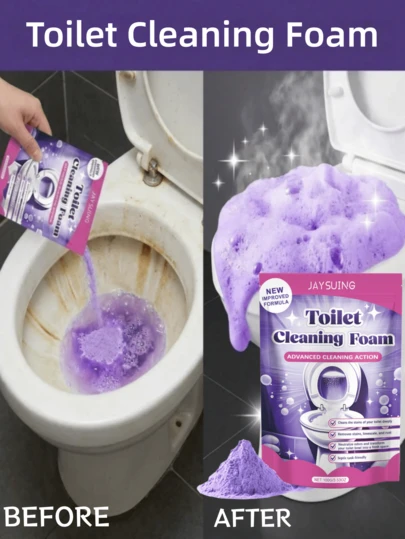 JAYSUING Toilet Cleaning Powder, Bathroom Toilet Cleaner For Stains And Odor Removal, Household Fragrant Toilet Cleaning Powder, Easily Removes Dirt, Grease And Water Stains