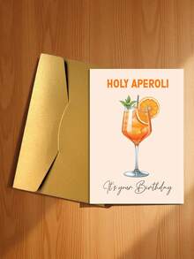 2 tấm thiệp chúc mừng sinh nhật hình ly cocktail Aperol Spritz ngộ nghĩnh (kèm phong bì) - Món quà sinh nhật hoàn hảo dành cho bạn bè, gia đình và người thân yêu. - Kiểu A - Xem 4